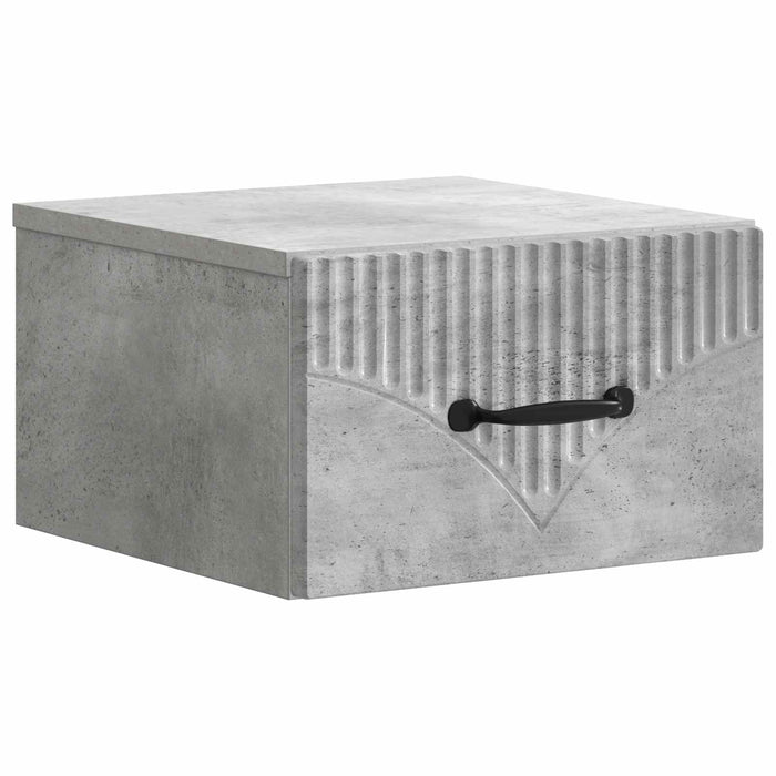 Dulap de noapte suspendat cu sertar Gri Beton 34,5 x 33 x 20 cm - WALTI WALTI