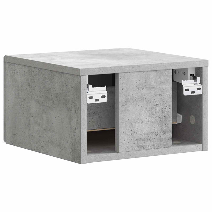 Dulap de noapte suspendat cu sertar Gri Beton 34,5 x 33 x 20 cm - WALTI WALTI