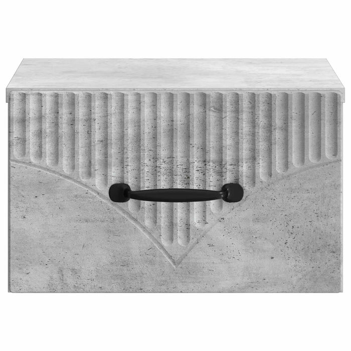 Dulap de noapte suspendat cu sertar Gri Beton 34,5 x 33 x 20 cm - WALTI WALTI