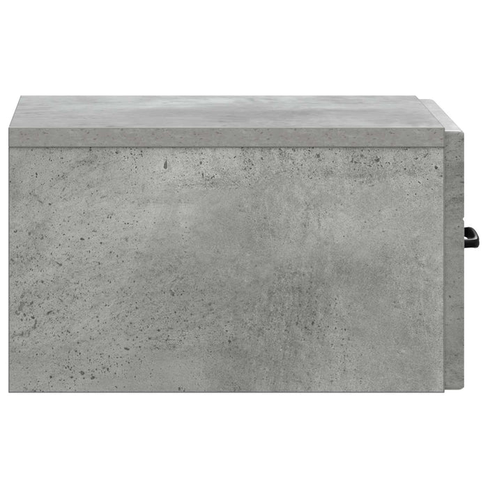 Dulap de noapte suspendat cu sertar Gri Beton 34,5 x 33 x 20 cm - WALTI WALTI