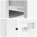 Dulap de noapte suspendat cu sertar 2 pcs Alb foarte lucios - WALTI WALTI