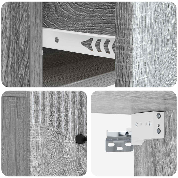 Dulap de noapte suspendat Sonoma gri 34,5 x 33 x 20 cm - WALTI WALTI