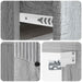 Dulap de noapte suspendat Sonoma gri 34,5 x 33 x 20 cm - WALTI WALTI