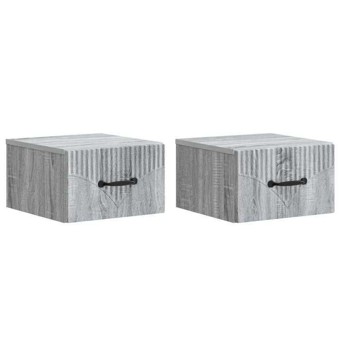 Dulap de noapte suspendat 2 pcs Sonoma gri 34,5 x 33 x 20 cm - WALTI WALTI