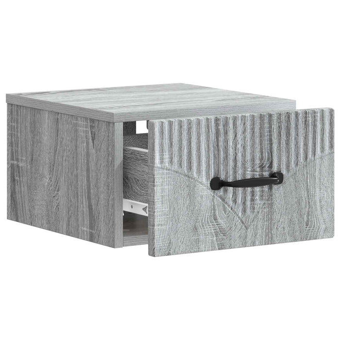 Dulap de noapte suspendat 2 pcs Sonoma gri 34,5 x 33 x 20 cm - WALTI WALTI
