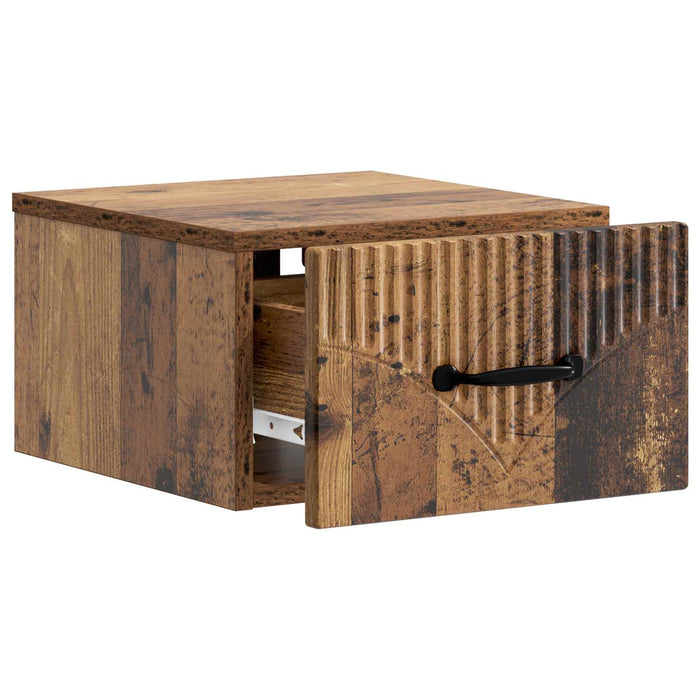 Dulap de noapte suspendat Lemn vechi 34,5 x 33 x 20 cm - WALTI WALTI