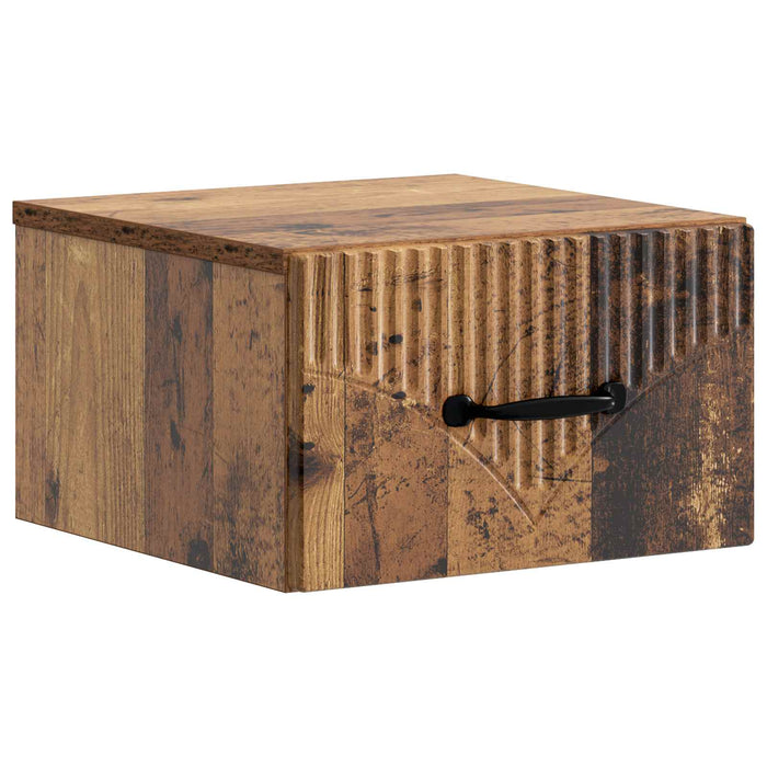 Dulap de noapte suspendat 2 pcs Lemn vechi 34,5 x 33 x 20 cm - WALTI WALTI