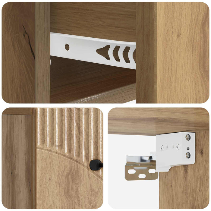 Dulap de noapte suspendat Stejar Artizanal 34,5 x 33 x 20 cm - WALTI WALTI