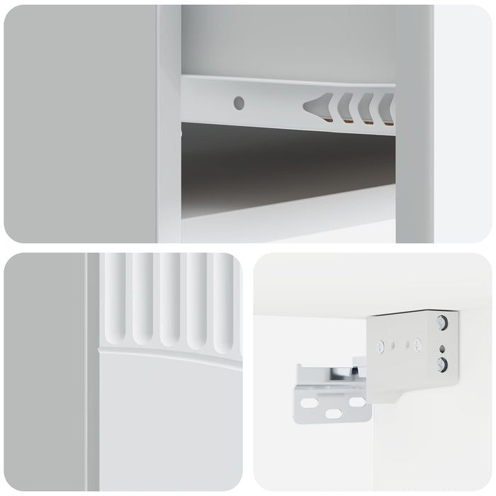 Dulap de noapte suspendat Alb 49 x 34,5 x 20 cm Lemn prelucrat - WALTI WALTI
