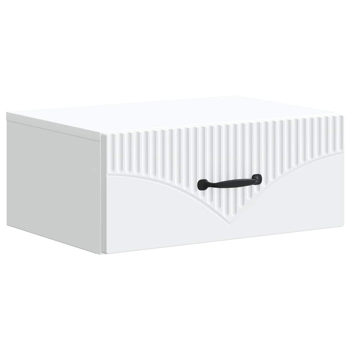 Dulap de noapte suspendat Alb 49 x 34,5 x 20 cm Lemn prelucrat - WALTI WALTI