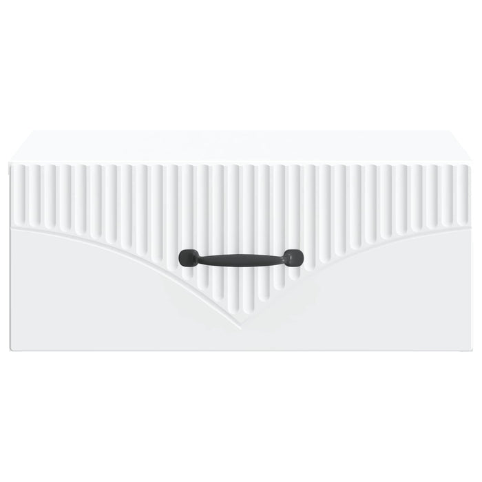 Dulap de noapte suspendat Alb 49 x 34,5 x 20 cm Lemn prelucrat - WALTI WALTI