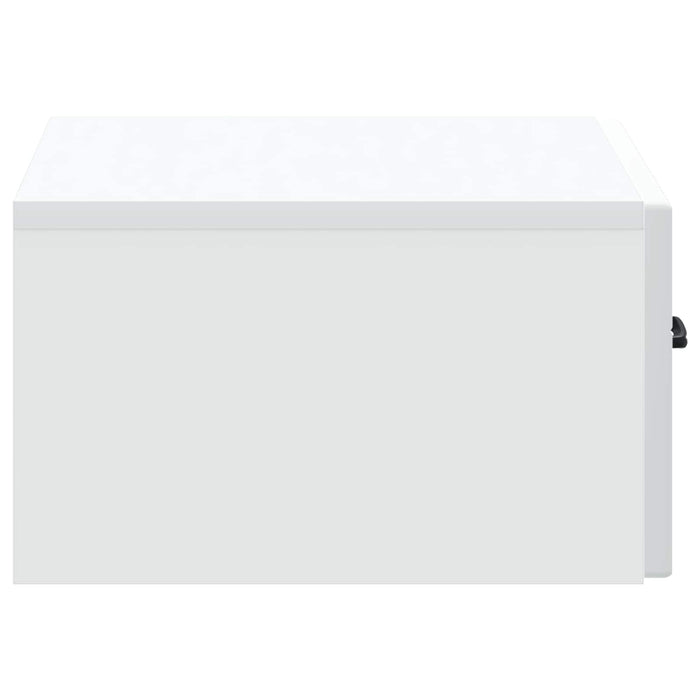 Dulap de noapte suspendat Alb 49 x 34,5 x 20 cm Lemn prelucrat - WALTI WALTI