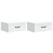 Dulap de noapte suspendat cu sertar 2 pcs Alb 49 x 34,5 x 20 cm - WALTI WALTI