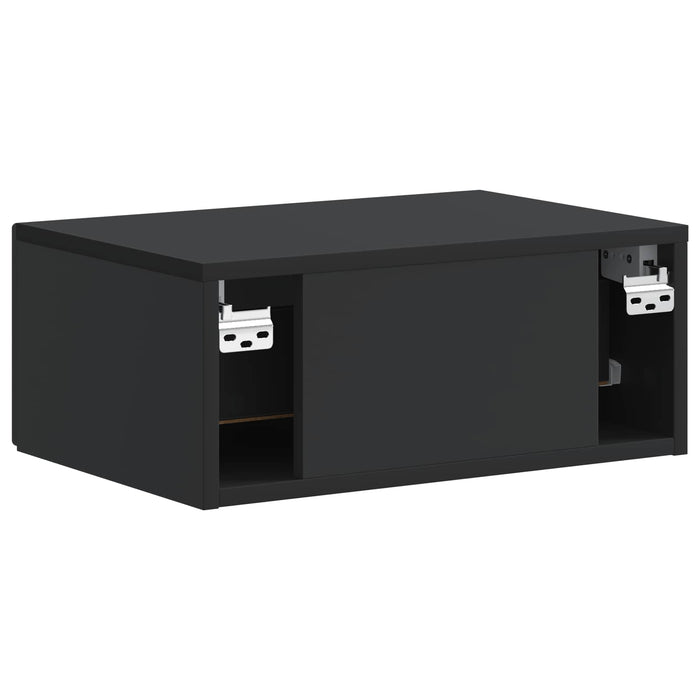 Dulap de noapte suspendat cu sertar Negru 49 x 34,5 x 20 cm - WALTI WALTI