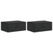 Dulap de noapte suspendat 2 pcs Negru 49 x 34,5 x 20 cm - WALTI WALTI
