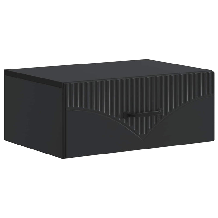 Dulap de noapte suspendat 2 pcs Negru 49 x 34,5 x 20 cm - WALTI WALTI
