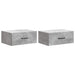 Dulap de noapte suspendat 2 pcs Gri Beton 49 x 34,5 x 20 cm - WALTI WALTI