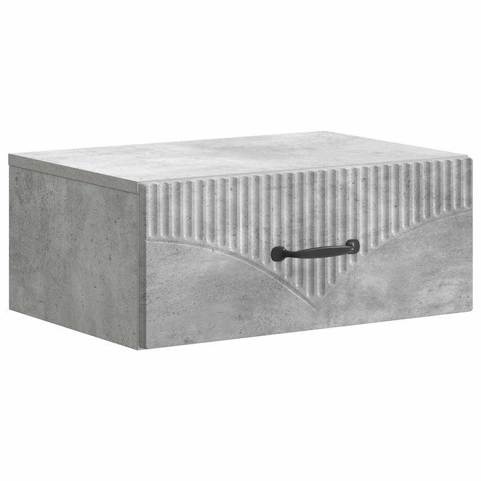 Dulap de noapte suspendat 2 pcs Gri Beton 49 x 34,5 x 20 cm - WALTI WALTI