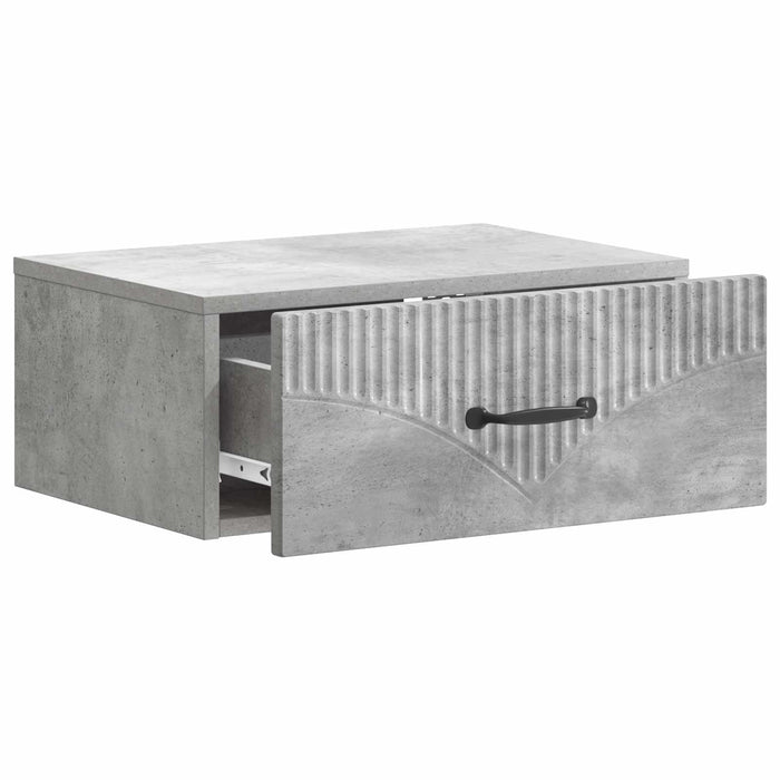 Dulap de noapte suspendat 2 pcs Gri Beton 49 x 34,5 x 20 cm - WALTI WALTI