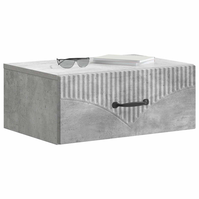 Dulap de noapte suspendat 2 pcs Gri Beton 49 x 34,5 x 20 cm - WALTI WALTI
