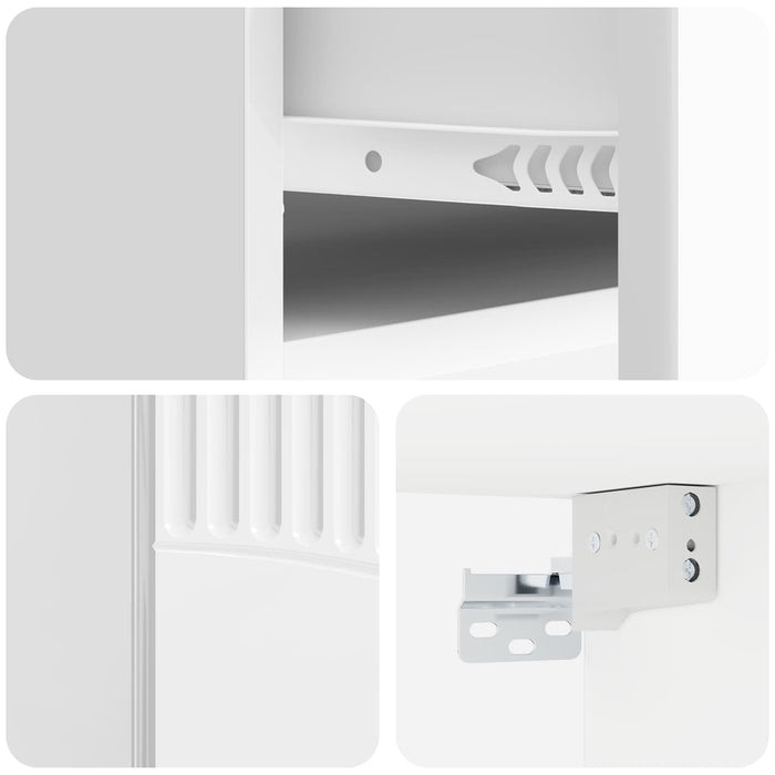 Dulap de noapte suspendat cu sertar 2 pcs Alb foarte lucios - WALTI WALTI