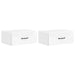 Dulap de noapte suspendat cu sertar 2 pcs Alb foarte lucios - WALTI WALTI