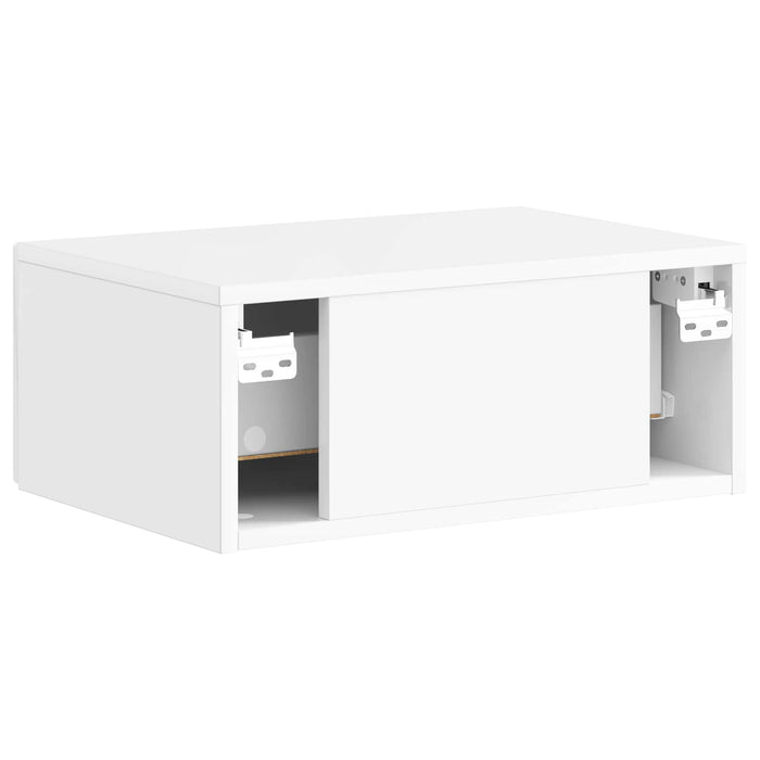 Dulap de noapte suspendat cu sertar 2 pcs Alb foarte lucios - WALTI WALTI