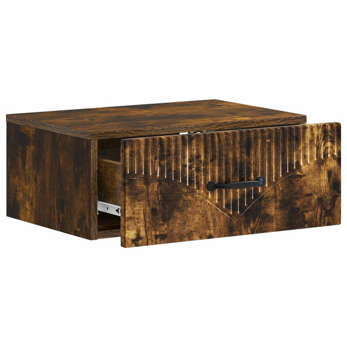 Dulap de noapte suspendat Stejar fumuriu 49 x 34,5 x 20 cm - WALTI WALTI
