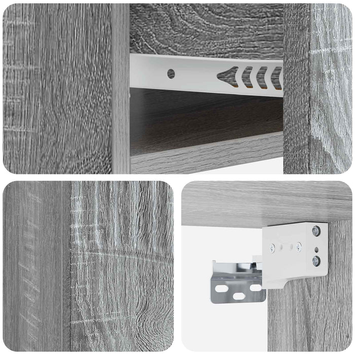 Dulap de noapte suspendat Sonoma gri 49 x 34,5 x 20 cm - WALTI WALTI