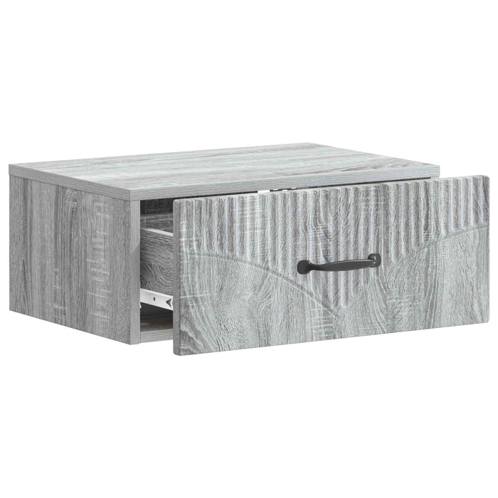 Dulap de noapte suspendat 2 pcs Sonoma gri 49 x 34,5 x 20 cm - WALTI WALTI