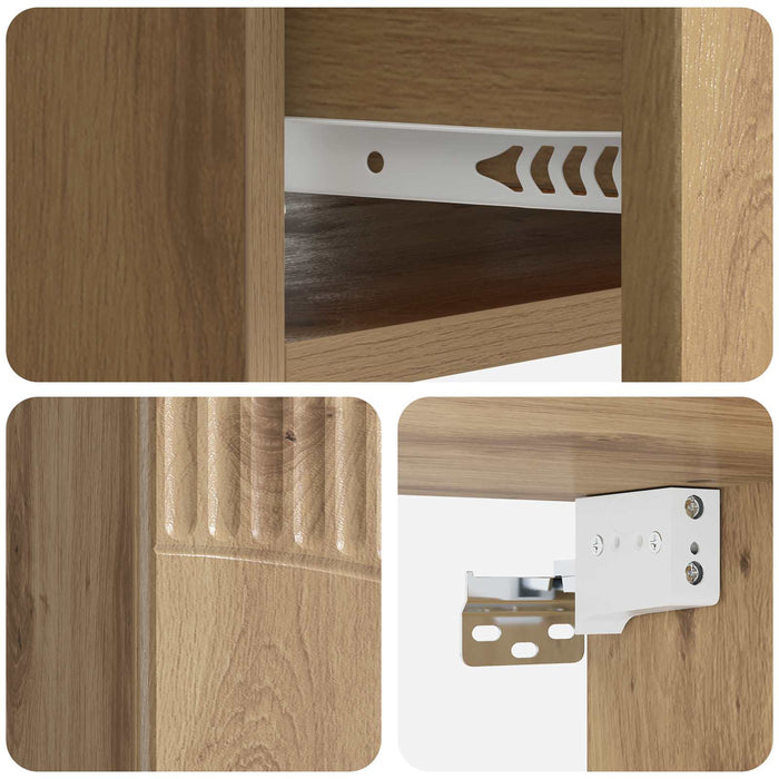Dulap de noapte suspendat Stejar Artizanal 49 x 34,5 x 20 cm - WALTI WALTI