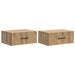 Dulap de noapte suspendat 2 pcs Stejar Artizanal Lemn prelucrat - WALTI WALTI