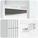 Dulap de noapte suspendat Alb 34,5 x 33 x 40 cm Lemn prelucrat - WALTI WALTI