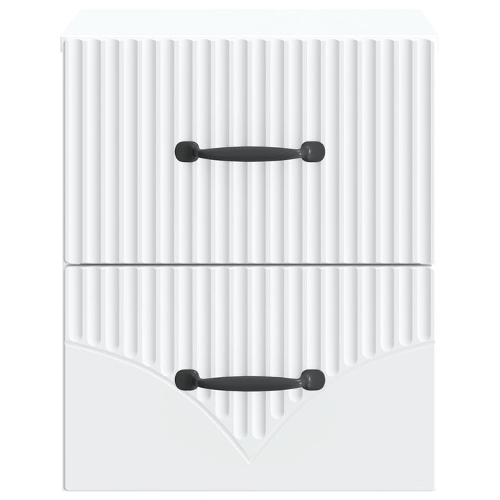 Dulap de noapte suspendat Alb 34,5 x 33 x 40 cm Lemn prelucrat - WALTI WALTI