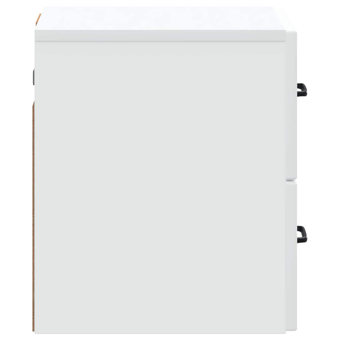 Dulap de noapte suspendat Alb 34,5 x 33 x 40 cm Lemn prelucrat - WALTI WALTI