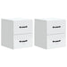 Dulap de noapte suspendat cu sertar 2 pcs Alb 34,5 x 33 x 40 cm - WALTI WALTI