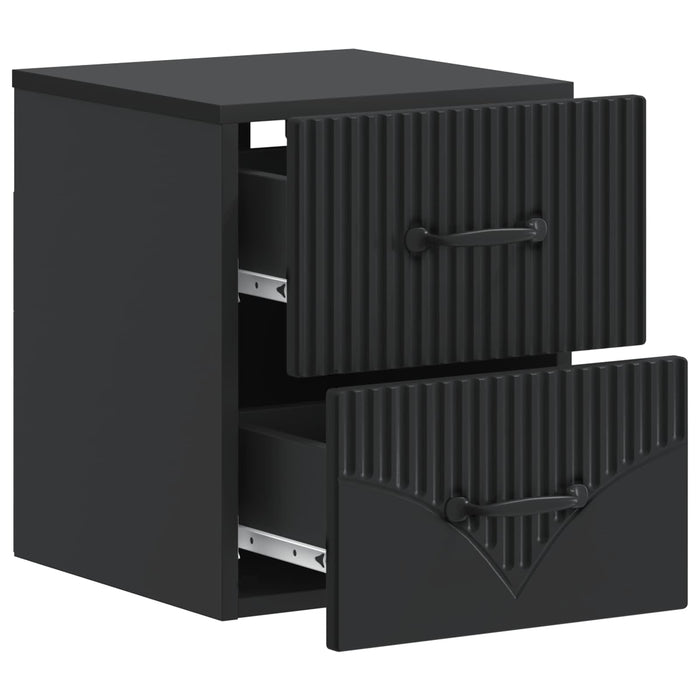 Dulap de noapte suspendat cu sertar Negru 34,5 x 33 x 40 cm - WALTI WALTI