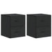 Dulap de noapte suspendat 2 pcs Negru 34,5 x 33 x 40 cm - WALTI WALTI
