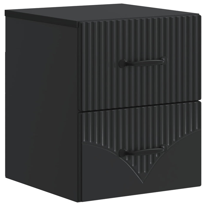 Dulap de noapte suspendat 2 pcs Negru 34,5 x 33 x 40 cm - WALTI WALTI