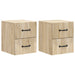 Dulap de noapte suspendat 2 pcs Stejar Sonoma 34,5 x 33 x 40 cm - WALTI WALTI