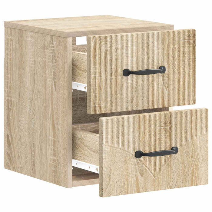 Dulap de noapte suspendat 2 pcs Stejar Sonoma 34,5 x 33 x 40 cm - WALTI WALTI