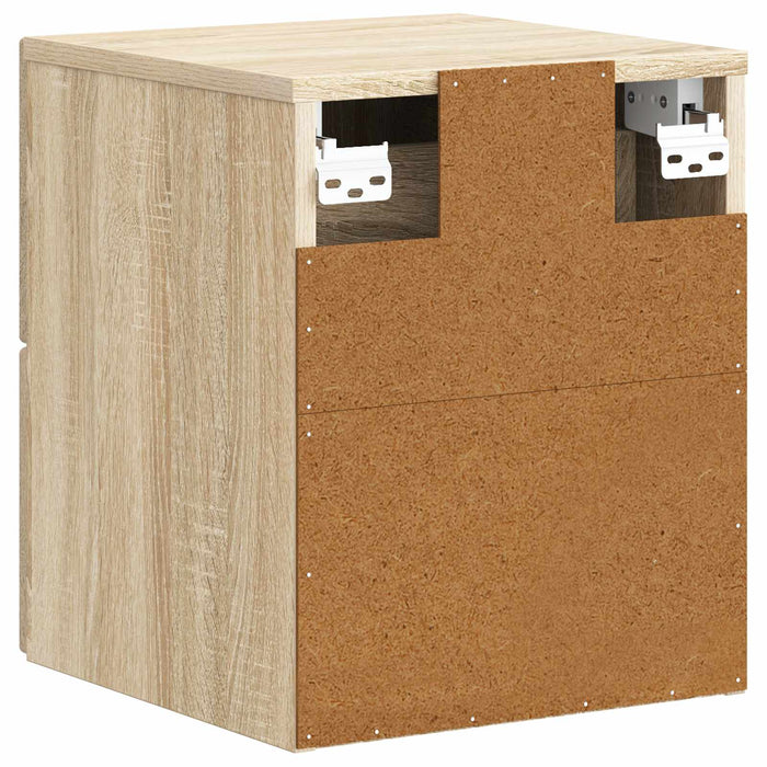 Dulap de noapte suspendat 2 pcs Stejar Sonoma 34,5 x 33 x 40 cm - WALTI WALTI