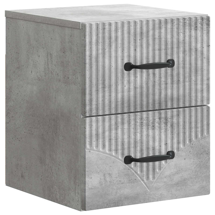 Dulap de noapte suspendat cu sertar Gri Beton 34,5 x 33 x 40 cm - WALTI WALTI