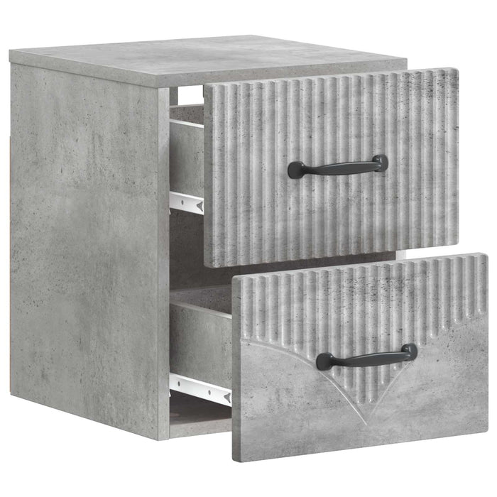 Dulap de noapte suspendat cu sertar Gri Beton 34,5 x 33 x 40 cm - WALTI WALTI