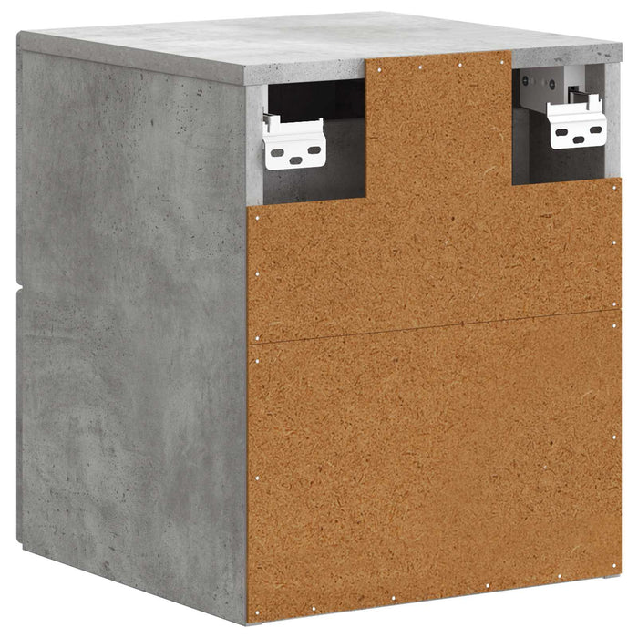 Dulap de noapte suspendat cu sertar Gri Beton 34,5 x 33 x 40 cm - WALTI WALTI