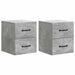 Dulap de noapte suspendat 2 pcs Gri Beton 34,5 x 33 x 40 cm - WALTI WALTI