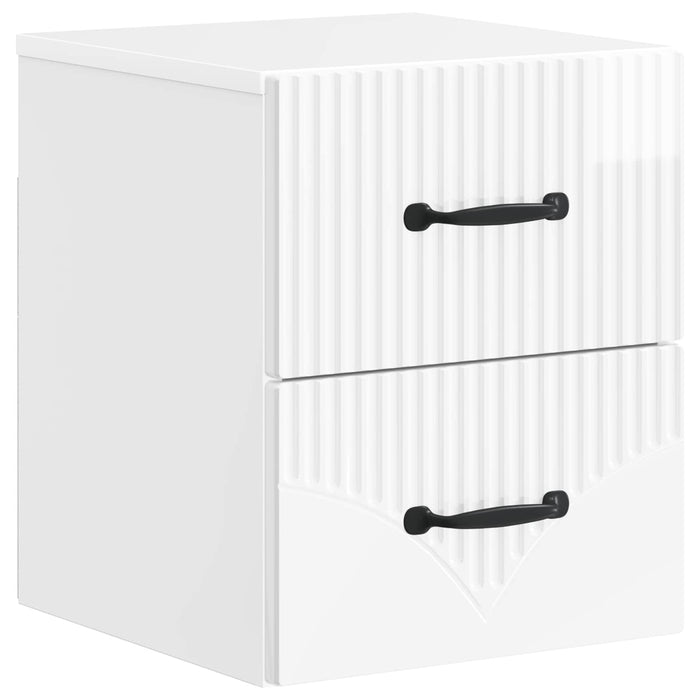 Dulap de noapte suspendat Alb foarte lucios 34,5 x 33 x 40 cm - WALTI WALTI
