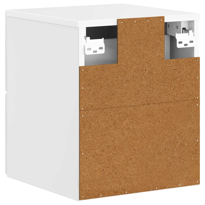 Dulap de noapte suspendat Alb foarte lucios 34,5 x 33 x 40 cm - WALTI WALTI
