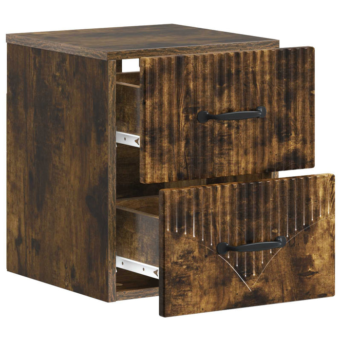 Dulap de noapte suspendat Stejar fumuriu 34,5 x 33 x 40 cm - WALTI WALTI