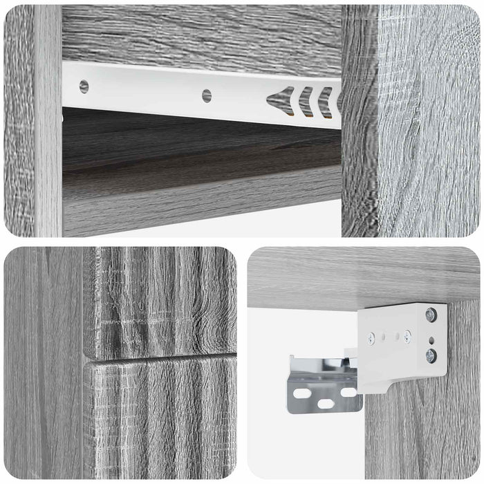 Dulap de noapte suspendat Sonoma gri 34,5 x 33 x 40 cm - WALTI WALTI